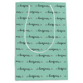 Bonjour Tiled Design Mittlere Geschenktüte (Vorderseite)