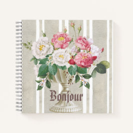 Bonjour Trendy gestreiftes Muster staubige Kunst f Notizblock