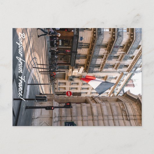 Bonjour von France Postcard Postkarte (Vorderseite)