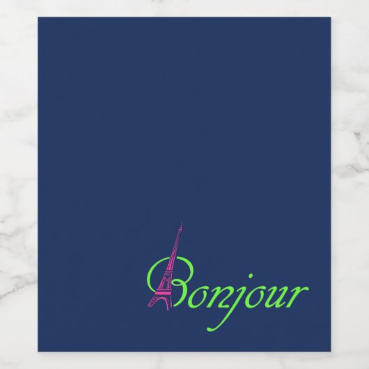 Bonjour Weinetikett (Einzelnes Label)