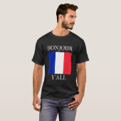 Bonjour Y'All  French Flag France Roots T-Shirt (Vorne ganz)