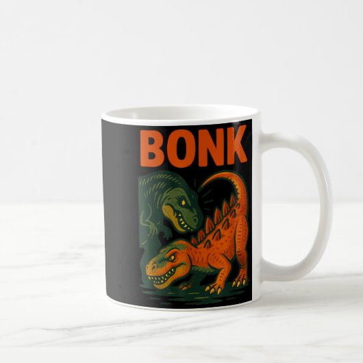 Bonk Dinosaur Funny Prehistoric Humor Design Kaffeetasse (Rechts)
