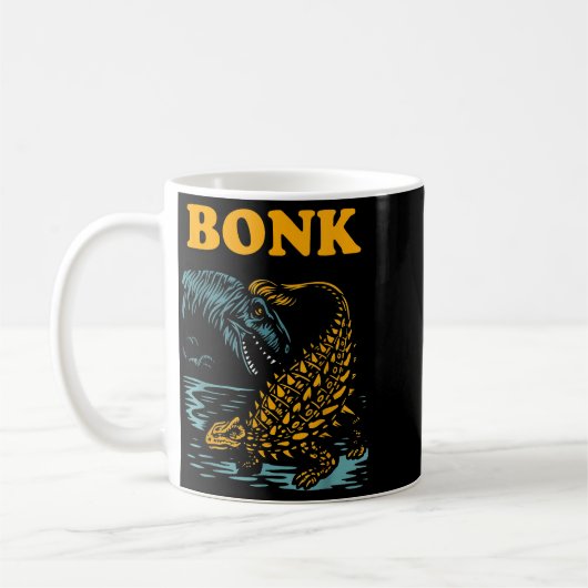 Bonk Dinosaur Funny Prehistoric Humor Design  Kaffeetasse (Links)