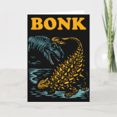 Bonk Dinosaur Funny Prehistoric Humor Design Karte (Vorderseite)