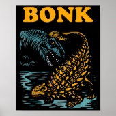 Bonk Dinosaur Funny Prehistoric Humor Design Poster (Vorne)