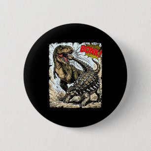 Bonk Dinosaur lustiger prähistorischer Ankylosauru Button