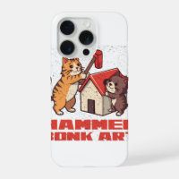 Bonk Hammer Katze Lustiges Meme Retro Süße Kunst