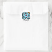 Bonk Octopus, ouch Runder Aufkleber (Tasche)