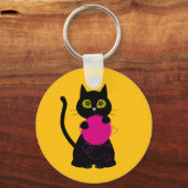 BONKER! Schlüsselring - Knittern + Kätzchen 🧶 🐈  Schlüsselanhänger (Vorderseite)