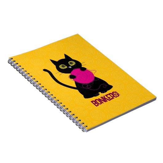 BONKER! SpiralNotebook - Knittern + Kitty 🧶 🐈 Notizblock (Rechte Seite)