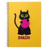 BONKER! SpiralNotebook - Knittern + Kitty 🧶 🐈 Notizblock (Vorderseite)