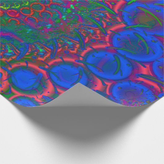 Bonkers 3D-Fraktal Geschenkpapier (Ecke)