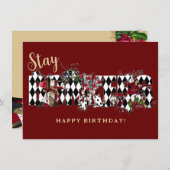 Bonkers Alice im Wunderland Geburtstagskarte bleib (Vorne/Hinten)