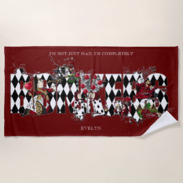 Bonkers Vintage Alice im Wunderland Collage Strandtuch