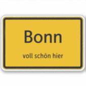 Bonn Aufkleber Sticker Autoaufkleber (Vorderseite)
