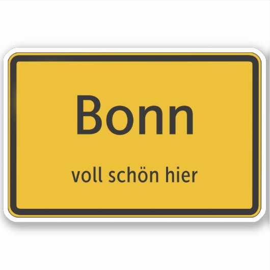 Bonn Aufkleber Sticker Autoaufkleber (Vorderseite)