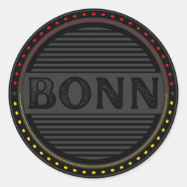 Bonn City Pride Emblem – Deutsche Identität Runder Aufkleber