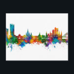 Bonn Deutschland Skyline Postkarte<br><div class="desc">Aquarellkunst der Skyline von Bonn,  Deutschland</div>