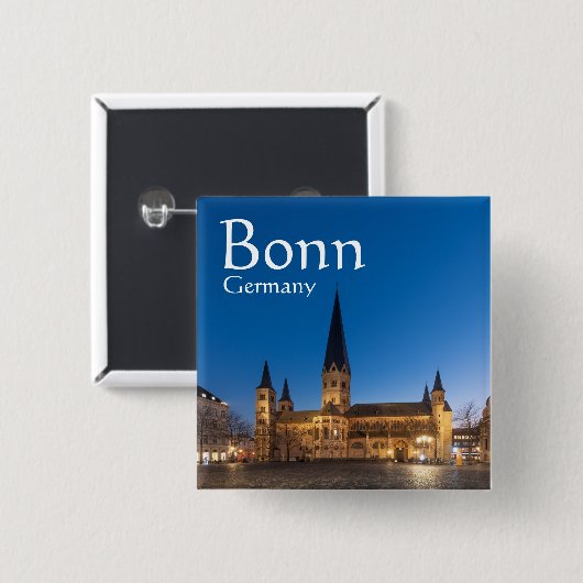 Bonn Deutschland Souvenir Button (Vorne & Hinten)