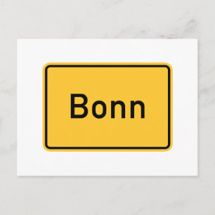 Bonn, Deutschland Straßenzeichen Postkarte