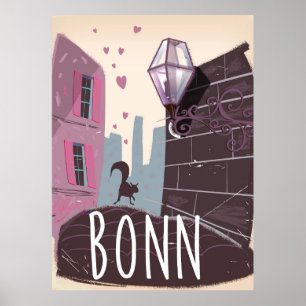 Bonn Deutschland Vintages Reiseplakat Poster