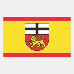 Bonn Flagge Stadt Deutschland Symbol Emblem Löwe Rechteckiger Aufkleber