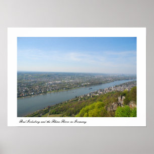 Bonn schlechtes Godesberg u. der Rhein Poster