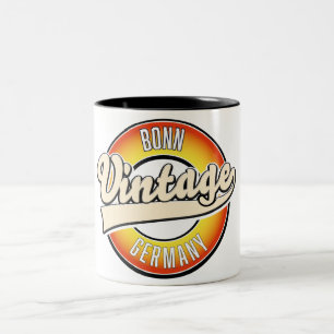 Bonn Vintage Style Logo Zweifarbige Tasse