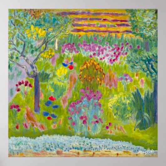 Bonnards Garten (Bessere Auflösung) Poster (Vorne)