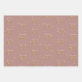 Bonne Année 2026 Elegant Wrapping Paper Geschenkpapier Set (Vorderseite)