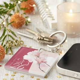 Bonne Année 2026 Floral Keychain Schlüsselanhänger