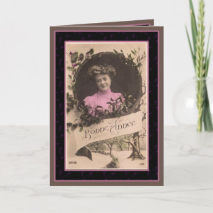 Bonne Annee - glückliches neues Jahr-Vintage Karte