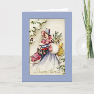 Bonne Annee Holiday Grüße Feiertagskarte