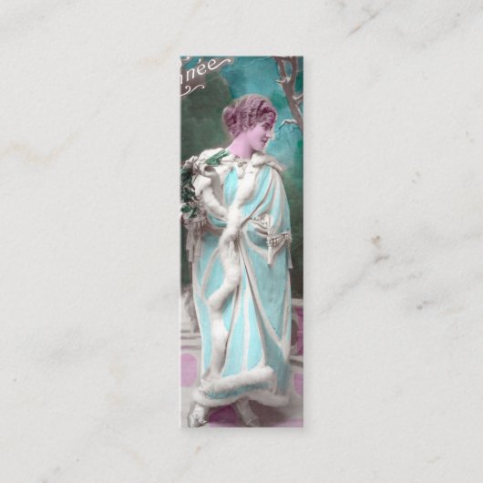 Bonne Annee Lesezeichen Mini Visitenkarte (Vorderseite)