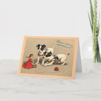 "Bonne Annee" Vintage Franzosen Feiertagskarte