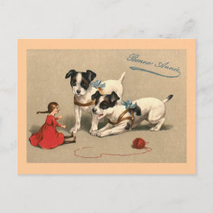 Bonne Annee Vintage Französisch Postkarte