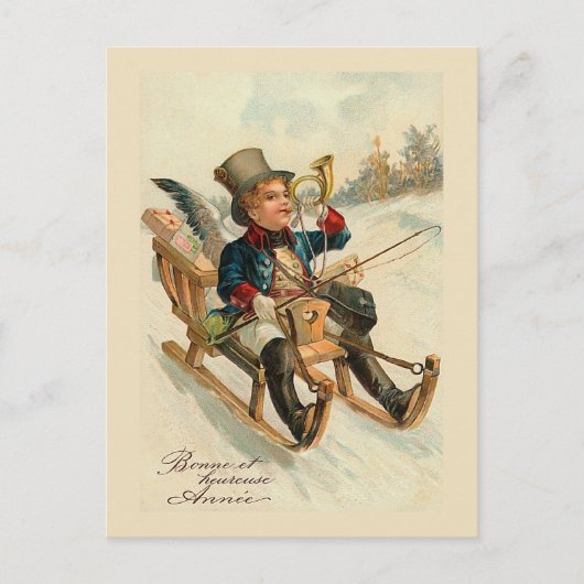 "Bonne et heureuse Annexe" Neujahrskarte Feiertagspostkarte (Vorderseite)