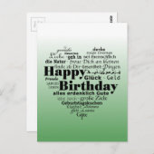 Bonne fête dans plusieurs postkarte (Vorne/Hinten)