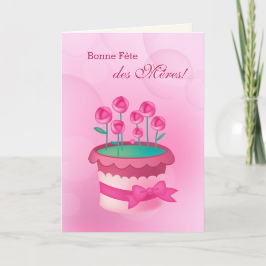 Bonne Fête des Mères Mother's Day Card auf Französ Karte (Vorderseite)