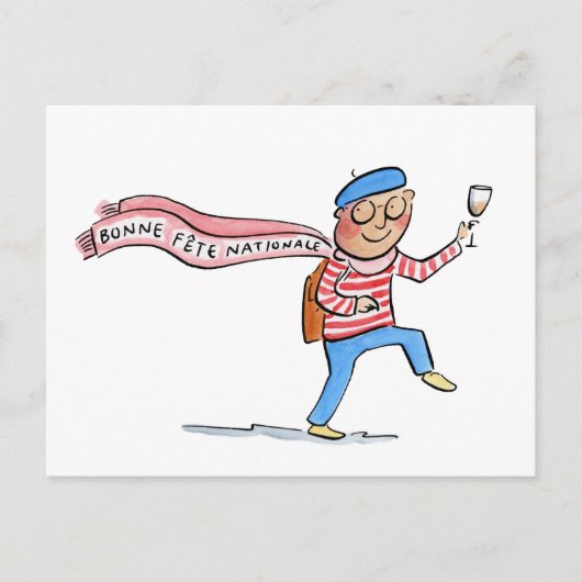 Bonne Fête Nationale Postkarte (Vorderseite)
