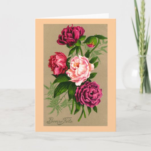 "Bonne Party-" Vintages französisches Weihnachten (Vorderseite)