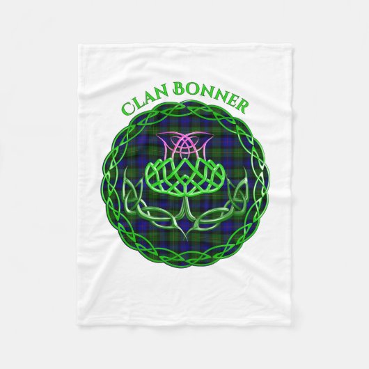 Bonner Scottish Tartan Celtic Thistle Fleecedecke (Vorderseite)
