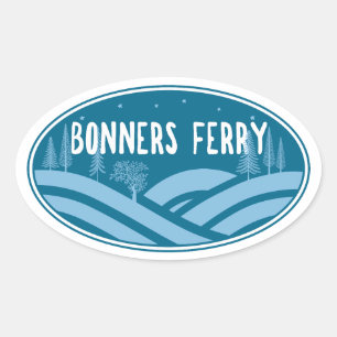 Bonners Ferry Idaho Außenbereich Ovaler Aufkleber