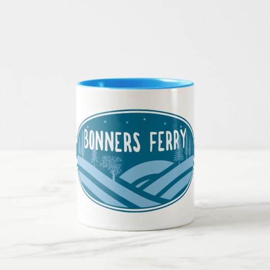 Bonners Ferry Idaho Außenbereich Zweifarbige Tasse (Mittel)