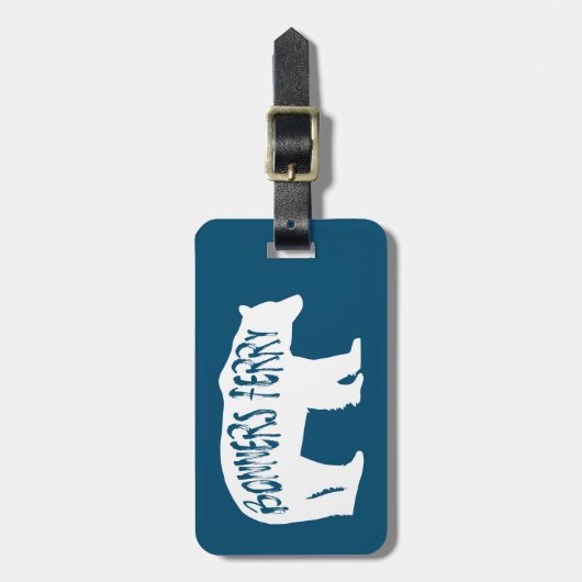 Bonners Ferry Idaho Bear Gepäckanhänger (Vorderseite vertikal)