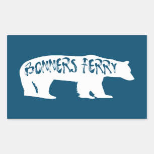 Bonners Ferry Idaho Bear Rechteckiger Aufkleber
