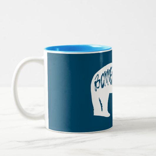 Bonners Ferry Idaho Bear Zweifarbige Tasse (Links)