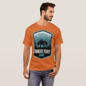 Bonners Ferry Idaho Bergstadt Kabine T-Shirt (Vorne ganz)