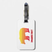 Bonners Ferry Idaho Regenbogenbär Gepäckanhänger (Rückseite vertikal)