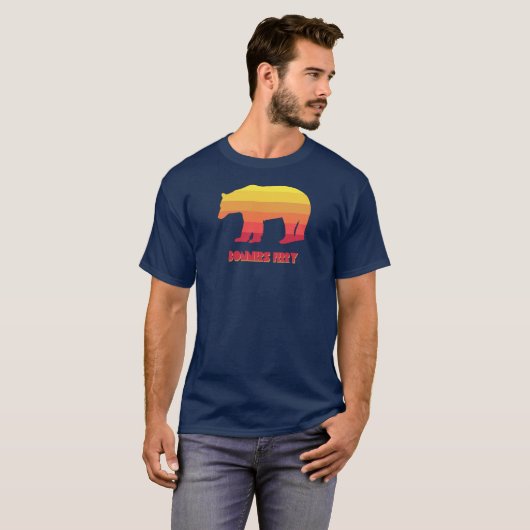 Bonners Ferry Idaho Regenbogenbär T-Shirt (Vorne ganz)